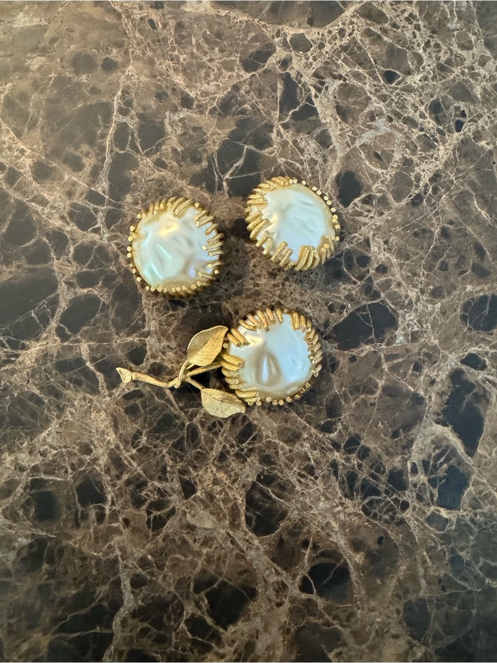 1960s Sarah Coventry “Pearl Elegance” Brooch and Clip-On Earrings Set
